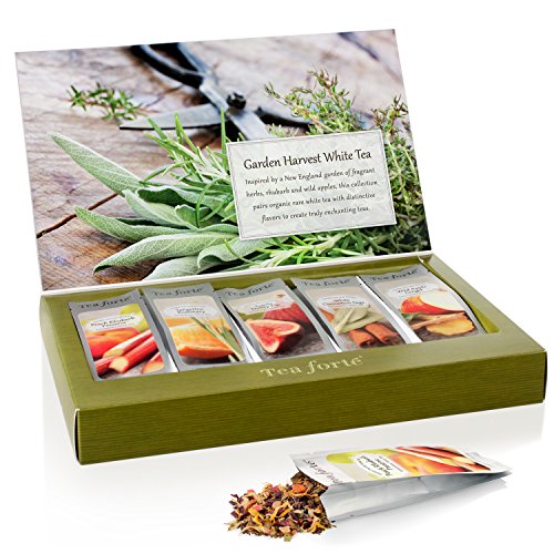 Tea Forté GARDEN HARVEST WHITE Single Steeps Organic White Tea Loose