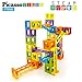 PicassoTiles® PTR45 Roller Coaster STEAM 45 Pcs 3D Creativity Magnet Building Block, Construction Educational Track Building Block Set w/ 5 Different Shapes and Idea Book