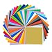 Permanent Self Adhesive Backed Vinyl Sheets - 12" X 12" - 49 Assorted Colors for Cricut, Silhouette Cameo & Crafting Machines