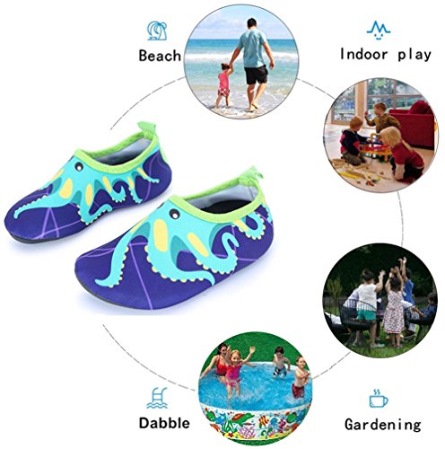 Vivay Toddler Kids Water Shoes Quick Drying Swim Beach Shoes Aqua Socks for Boys & Girls