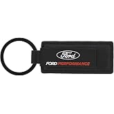 Ford Performance Wordmark with Logo UV printed black leather keychain