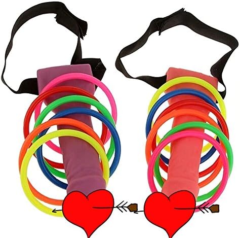 SS Cohen Bachelorette Party Favor Girls Night Out Hen Party Games - Ring Toss Hoopla Games Set Ring Toss Game Set Bachelorette Party Girls Night Party Favors Novelty Toys