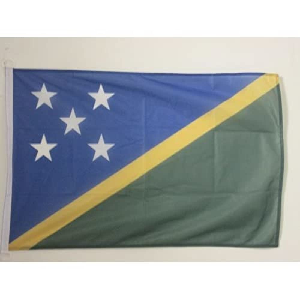 AZ FLAG - Solomon Nautical Flag - 18'' x 12'' - For Outdoor and Boat - Solomon Islander Banner Knitted Polyester with Two Plastic Rings - Vivid Colors - 12x18 in - 45x30 Cm — image 1