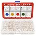 3mm Light Emitting Diode LED Bulb Assortment Kit - Pack of 1000 Pieces Clear Lens LEDs for Electronics - Red, Green, Yellow, Blue and White LED Indicator Lights from Plusivo