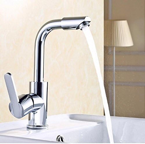 1Pcs Faucets Fixtures Kitchen Sink Faucets Basin Mixing Valve Tee Mixer Tap 360 Swivel Faucet Brass Single Handle Single Hole 14x27cm (5.51x10.63inch)