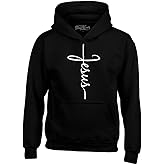 shop4ever Jesus Cross Hoodie Sweatshirts