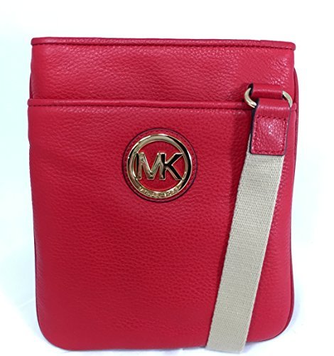 Kors Fulton Leather Crossbody in Chili Red Michael