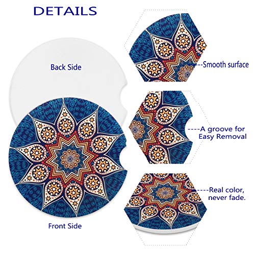 4 Coasters+Absorbent+Stoneware+Accessories+Diameter