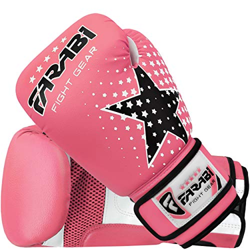 Kids boxing gloves junior boxing gloves junior MMA Muay thai kickboxing and punching bag mitts 6 oz, Pink