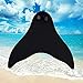 BE FINE Monofin for Kids and Adults,Fin Mermaid Tail for Swimming(Pink Blue Black) (Black, S-Child Size)