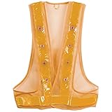 MAXSA Innovations 20026 Yellow with Yellow Reflective Safety Vest with 16 LED Lights, Large
