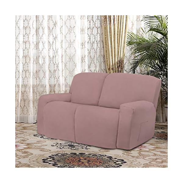 EasyGoing 6 Pieces Microfiber Stretch Sectional Recliner Sofa