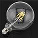 Bonlux 8W G125 LED Globe Light Bulbs, E26 Large Globe Dimmable Filament Bulb Warm White 2700K, Vintage LED Edison Bulbs 60W Equivalent Round Replacement Bulbs, Clear Glass Globe Bulb 800LM, 1 Pack