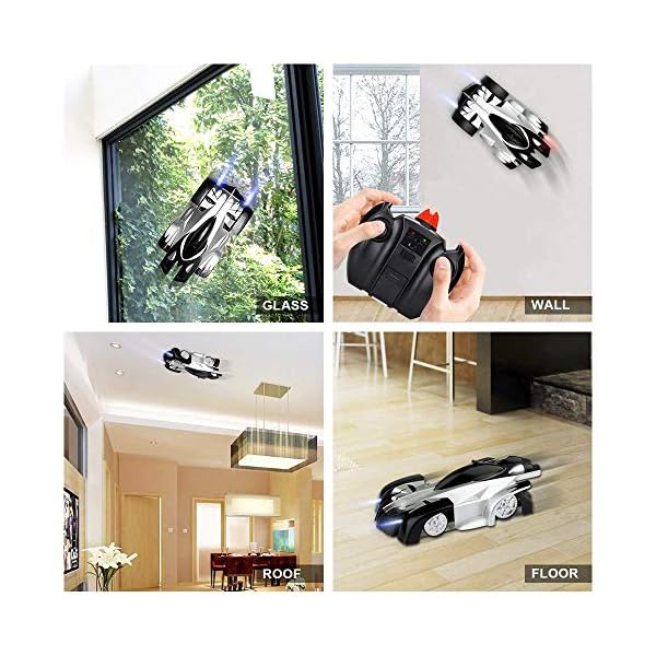 Baztoy-Remote-Control-Car-Kids-Toys-Wall-Stunt-RC-Car-Rechargeable-Led-Lights-Electric-Vehicle-Children-Games-Cool-Gadgets-Gifts-for-Boys-Girls-Teenagers-Age-3-4-5-6-7-8-9-10-11-12-Years-Old Remote Control Wall Car, Kids Toy RC Stunt Car Rechargeable, Electric Racing Vehicle Children Game Cool Gadget Birthday…