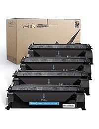 v4ink 4 Pack compatible reemplazo de 05 a CE505 A   Cartucho de tóner, color negro para uso en HP LaserJet P2035, P2035 N, P2055dn Impresoras de la serie