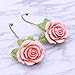 TINKSKY 2pcs Lovely Rose Decor Wall Mounted Towel Hanger Holder Organizer Valentine's Day gift