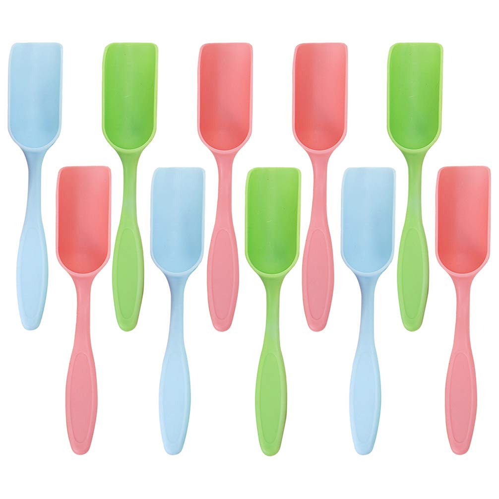 PRETYZOOM Pack of 20 Garden Trowel Plastic Small Hand Shovel Garden Tool with Scale for Weeding Transplanting Digging (Random Colour)