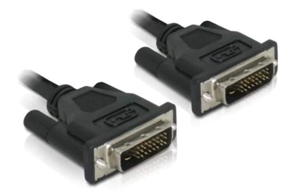 Delock DVI Cable/DVI 24 + 1 Male/Male 0.5 m Black