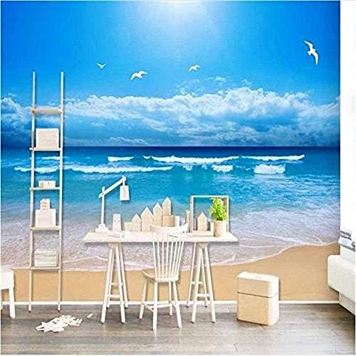 Xiutailtd カスタム写真壁画青い海の波自然の風景リビングルームのテレビ壁