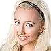 Hipsy 5pk Women's Adjustable NO SLIP Skinny Bling Glitter Headband Multi Gift Pack (Gold/Black/Silver/Brown/White)