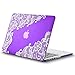 Kuzy - Compatible with MacBook Pro 13.3 inch Case Older Version Release 2015-2012 Rubberized Hard Cover for Model A1502 / A1425 with Retina Display Shell Plastic - Lace Purple
