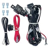 Light Bar 40 Amp Relay Wiring Harness with Heavy Duty 16 Gauge AWG Wire for LED Off Road / ATV Lighting Bars Up To 300W / 50 Inches On Off Rocker Switch