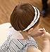 DANMY Baby Girl Super Elastic Headband,Cotton Lace Toddler Hair Band,Infant Soft Turban Hair Accessories Set