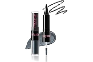 UOCK Dual-Ended Eyeshadow + Eyeliner - metallic liquid eyeshadow, gel eyeliner stick and glitter eyeshadow eye makeup set (08#)