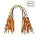 Youwen Circular Colorful Tube Bamboo Knitting Needles Set 18 Sizes 2 mm - 10 mm comparable to US sizes 24 inch Length