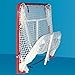 EZ Goal 2 in. Folding Steel Hockey Goal with Backstop - Shooter Tutor & Targets - On Goal Net) (Renewed)