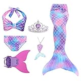 Rainbow Swimmable Mermaid Tail Bikini sets monofin