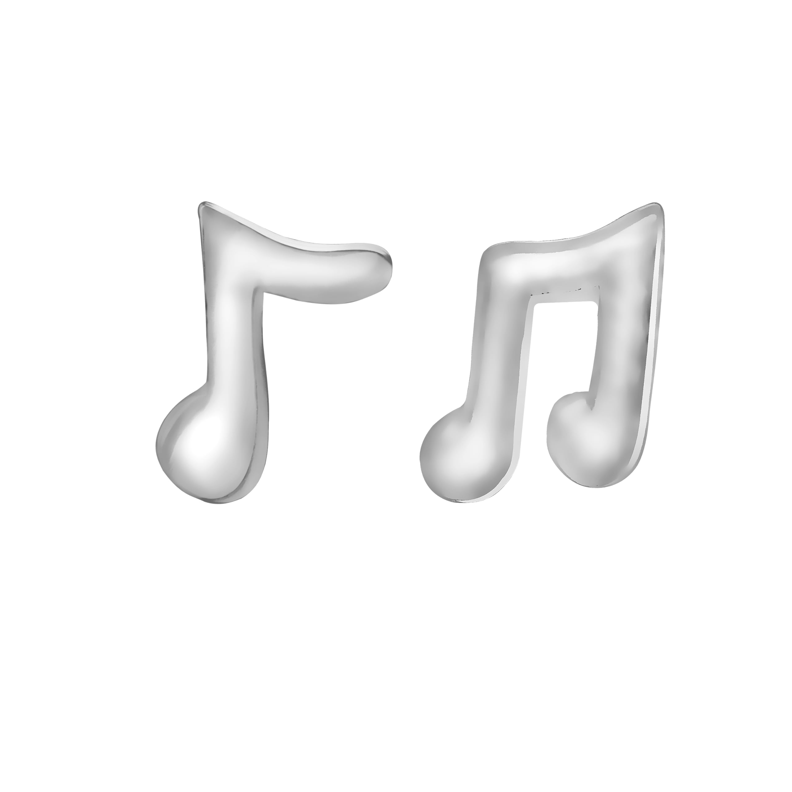 Tuscany Silver Women's Sterling Silver Quaver and Double Quaver Stud Earrings