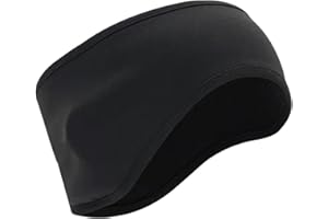 JUSDIQIR Plush Soft Warm Fleece Headband, Soft Ear Warmer Forehead, Winter Windproof Protection Reflective Running Headbands Gear