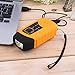 OUTAD Solar Hand Crank Self Powered Emergency FM Radio with MP3 Audio Music Player LED Flashlight and 2000mAh Power Bank