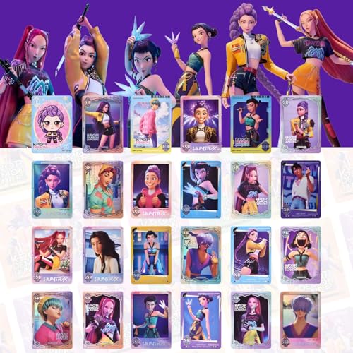 150 Pcs Demon Movie Hunters Trading Cards Gift Cards Featuring Characters,Collect Colorful Card Flash Card Gift for Kid Collection,Not Original