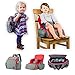3 in 1 - Cozy Travel Booster Seat/Backpack/Diaper Bag for Your Toddler/Baby. Perfect for Home or Travel. Great Baby Shower Gift (Red/Gray)