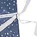 Medium Premium Fabric Gift Bags (Pack of 10) Organza with Lining Satin Ribbon Holiday Christmas - Blue Polka Dot Print – 15