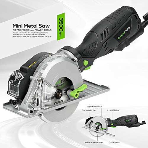 GALAX PRO Handkreissäge, 705W 3500 U/min Metal Kreissäge, 2 Sägeblättern Ø 120 mm, Maximale Schnitttiefe 41.5MM… – Bild 3