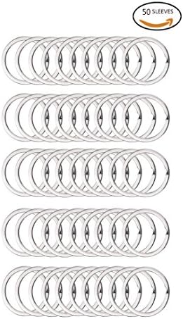 Round Key Chain Rings Metal Split Ring for Home Car Keys Organization, 50 Pcs Flat Stainless Steel Keychain Rings for Men &amp; Women (1" 50pcs)