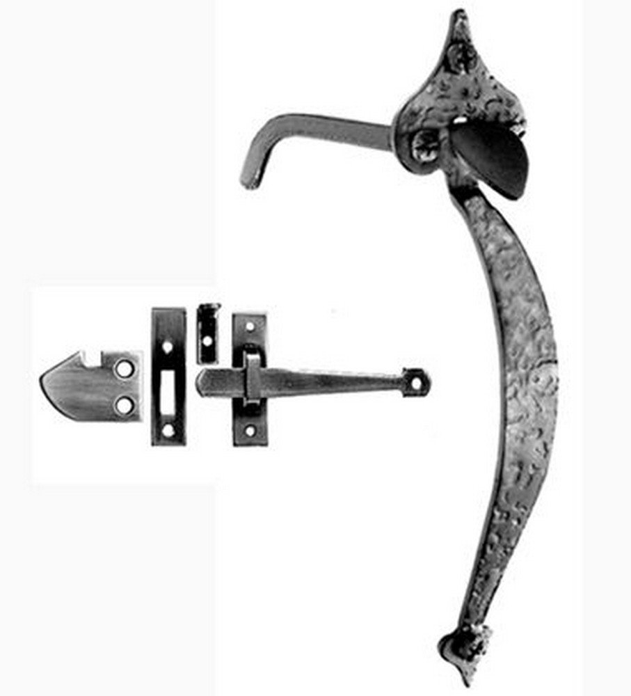 Acorn Manufacturing RU5BR Passage Door Rim Latch Set, Black Iron Finish