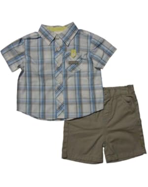 Calvin Klein Baby Boys 2pc Set, Shirt and Shorts, Grey