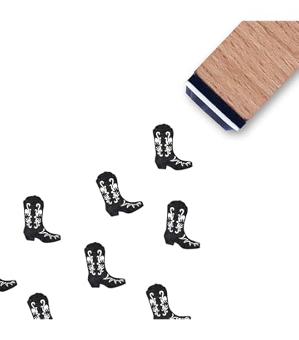 Bronco Cowboy On Horse Rubber Stamp - Wood Mount Western Design