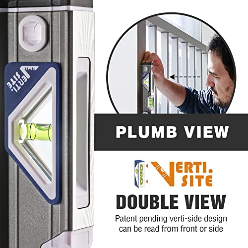 WORKPRO 10 Inch Torpedo Level, Small Leveler Tool, 3 Bubble Vials, Verti. Site, for Conduit Bending, Aluminum Alloy Construction