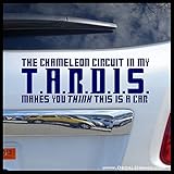 The chameleon circuit in my TARDIS (Car, Truck, Van, Jeep, SUV, RV) Vinyl Decal | Dr Who TARDIS Doctor Who Whovian Police Box BBC | Cars Trucks Vans Laptops Windows Cups Mugs Walls | Made in USA