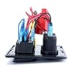 Amarine-made-Blue-LED-light-indicator-Waterproof-4-gang-rocker-switch-Panel-Double-USB-Power-Charger-Adapter-12V-Cigarette-Lighter-Socket-for-Marine-Boat-CarMarinePN-R4S2