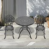 3 Pcs Set of All Weather Cast Aluminum Dining