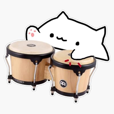 Buy Leyland Designs Bongo Cat Sticker Outdoor Rated Vinyl Sticker Decal ...