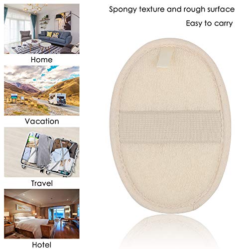 10 Packs Exfoliating Loofah Sponge Pads,Large 4x5.7-100% Natural Luffa and Terry Cloth Materials,Loofa Sponge Scrubber Body Glove Close Skin for Men and Women,Perfect for Bath Spa and Shower (10 pack)