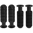 SquEqu 4 Pack Foosball Table Handle Grip Replacement Football Game Rod Handles Stick End Cap Grips for Desktop Soccer Tabletop Parts Repair Table Top (1/2" / 0.5'' Hole ID)