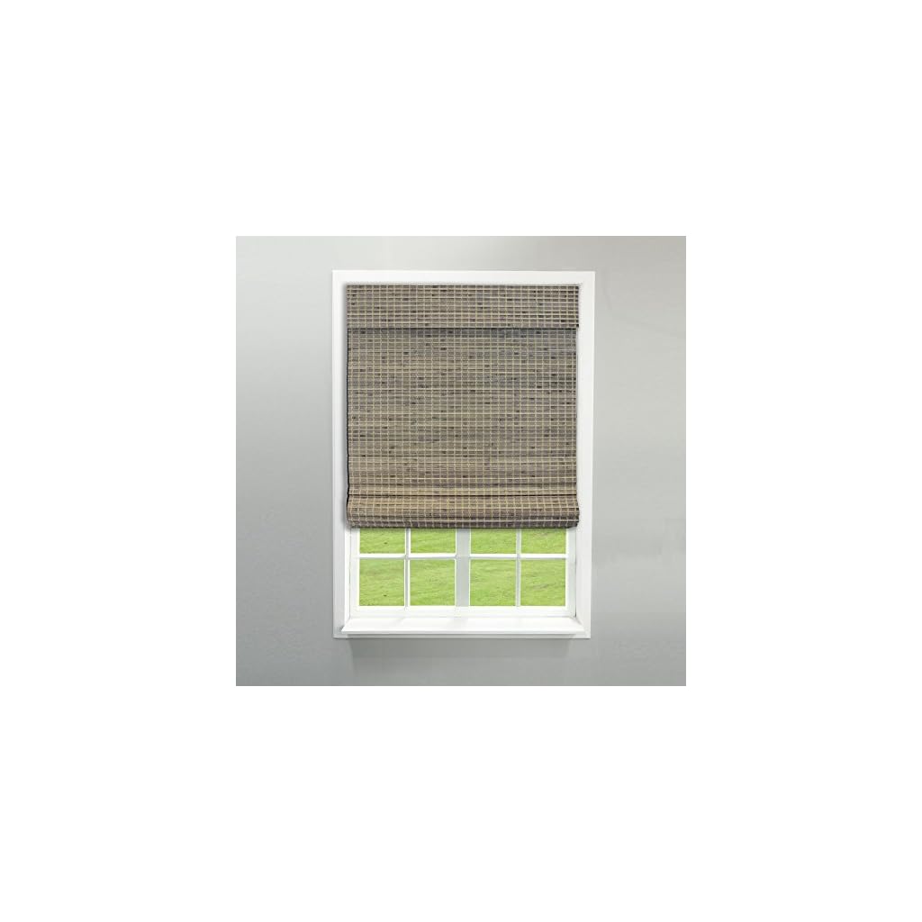 Radiance 2208854E Cordless Roman Shade, 30″ W x 64″ L, Driftwood